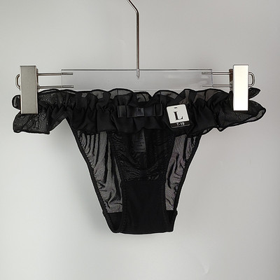 Nové dámske spodné prádlo v japonskom štýle s nízkym pásom, šifónové záhyby, mašľa, Lolita, priedušné tenké nohavičky s vlnitým okrajom A96