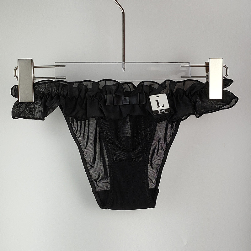 Nové dámske spodné prádlo v japonskom štýle s nízkym pásom, šifónové záhyby, mašľa, Lolita, priedušné tenké nohavičky s vlnitým okrajom A96