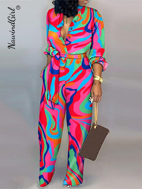 Γυναικεία Ολόσωμη φόρμα με κορδόνια με κορδόνι με βαθύ λαιμόκοψη, One Piece, άνοιξη, φθινόπωρο, γυναικείες φόρμες 2022 Fashion Lady Jumpsuits Streetwear