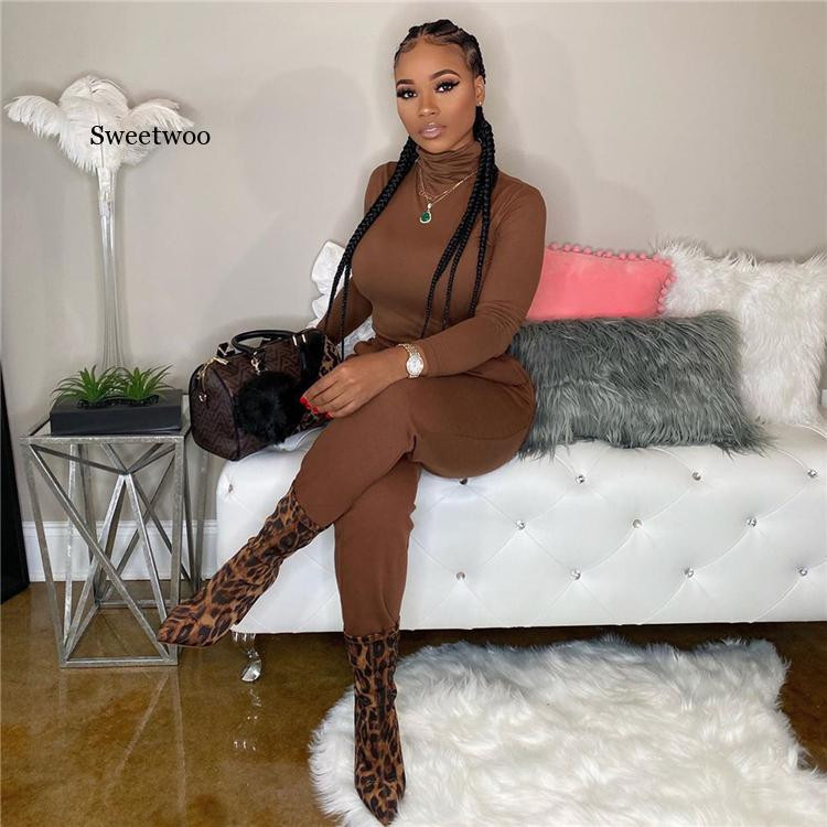 Dámske tepláky s dlhým rukávom a vysokým golierom, úzke nohavice s ceruzkou, jednofarebné, s dlhým rukávom, tepláky s kapucňou