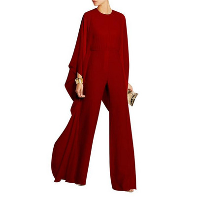 Kráľovné európske a americké dámske nohavice so širokými nohavicami, šifónové prešívanie, dlhé rukávy, jarná a letná móda, biela, 2XL