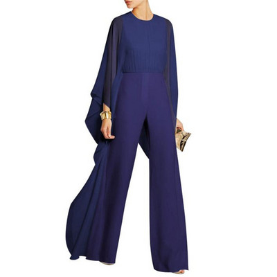 Kráľovné európske a americké dámske nohavice so širokými nohavicami, šifónové prešívanie, dlhé rukávy, jarná a letná móda, biela, 2XL