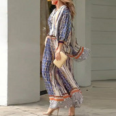 Lady Lady Elegantni dvodijelni set s proljetnim bluzama na revere i hlače širokih nogavica Novo jesensko žensko odijelo s dugim rukavima