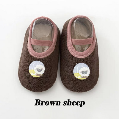 Beebi libisemisvastased sokid Vastsündinu soojad võrevoodi põrandakingad kummitallaga lastele Poiss Väikelapse Jalg Tüdrukule Imikule Armsad Laste Sussid