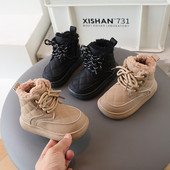 Nové detské snehové čižmy pre chlapcov a dievčatá 2024 Zimné teplé nepremokavé detské bavlnené topánky Tenisky Detské protišmykové členkové snehové čižmy