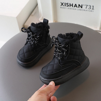 Nové detské snehové čižmy pre chlapcov a dievčatá 2024 Zimné teplé nepremokavé detské bavlnené topánky Tenisky Detské protišmykové členkové snehové čižmy