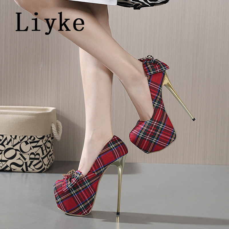 Liyke 2023, nove modne ženske cipele s platformom od crvenog trapera, cipele za ples na šipci, super visoke pete, 16,5 cm, cipele za ples na šipci, crvene traperice, stiletto Mujer