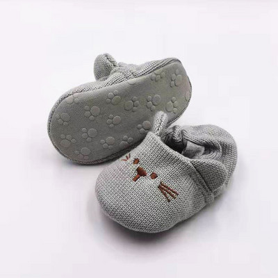 Papuci adorabili pentru bebeluși pentru copii mici, băieți, fetițe, pantofi tricot pentru pătuț, papuci de copii drăguți de desene animate, anti-alunecare, prewalker