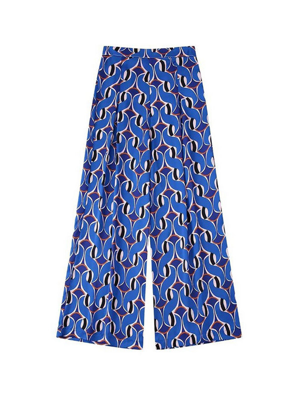 Dámske blúzky s kvetinovou potlačou a manžetami s pierkami, široké nohavice, kostýmy, vintage košele na gombíky, dámske nohavice, sety, outfity 2022