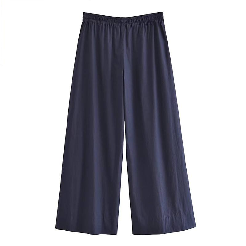 High Street mašna Nepravilna jednobojna kompleta od 2 komada, modna ženska košulja dugih rukava s ovratnikom na dolje, nove ženske duge hlače 2023.