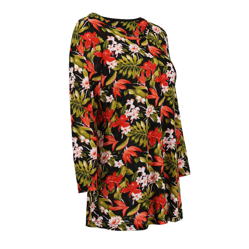 YTL ženske nove majice kratkih rukava s okruglim izrezom 2021. u seoskom stilu, cvjetne majice, ležerne majice velikih veličina, elegantne široke tunike H418