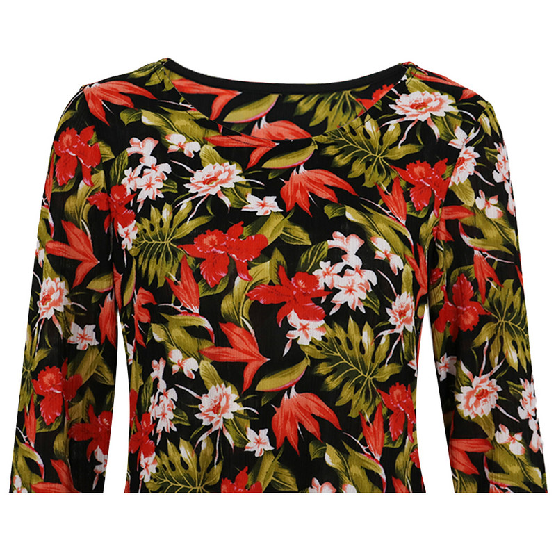 YTL ženske nove majice kratkih rukava s okruglim izrezom 2021. u seoskom stilu, cvjetne majice, ležerne majice velikih veličina, elegantne široke tunike H418