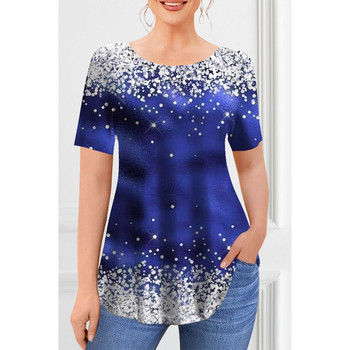 Νέα γυναικεία μπλουζάκια ανοιξιάτικα ρούχα Floral γραφικά πουλόβερ με κοντό μανίκι Streetwear Oversized γυναικεία ρούχα 2023