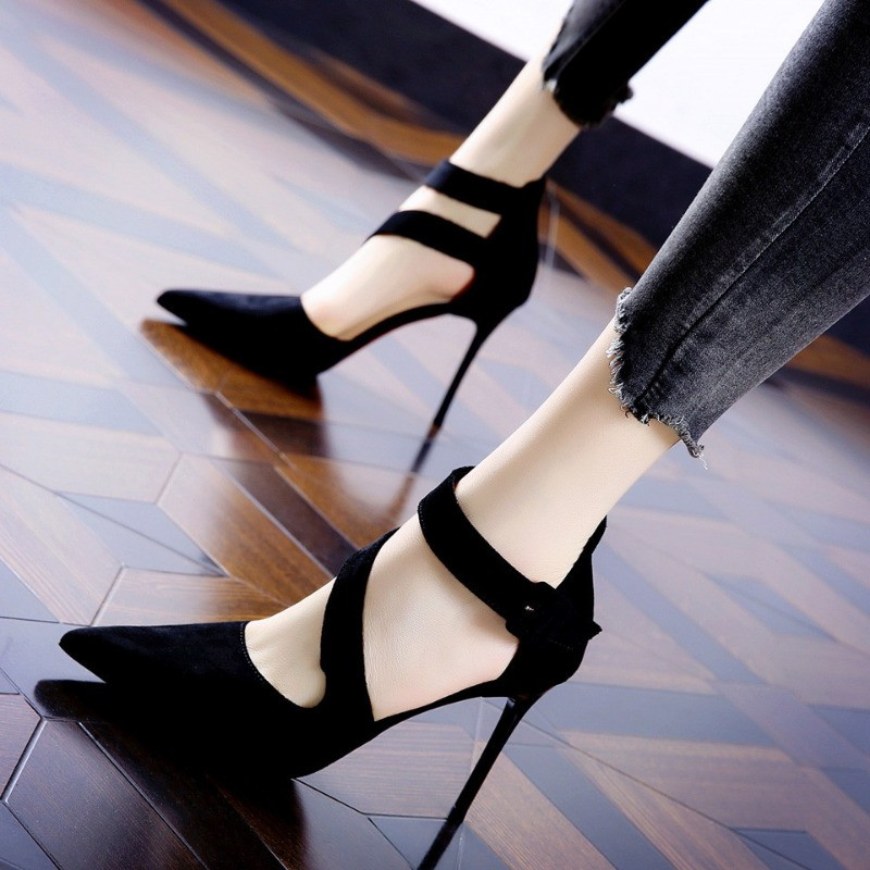 Ženske cipele 2023. Vruća rasprodaja Ženske visoke potpetice Mary Janes, modne remenčić s kopčom, Seksi ženske cipele sa šiljatim prstima za ured i karijeru