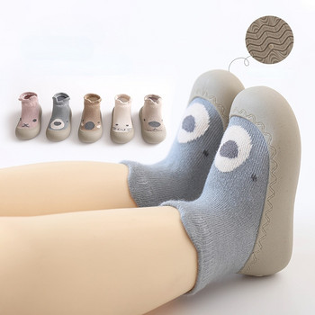 Бебешки чорапи Обувки Бебешки сладки анимационни момчета момичешки обувки Мека гумена подметка Детски подови маратонки BeBe Буйки Toddler Girls First Walker