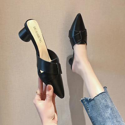 Ženske cipele Pumparice Špice Debele pete Proljetne ženske niske natikače Ležerne 2023. Velika gladijatorska peta Zapatos Mujer