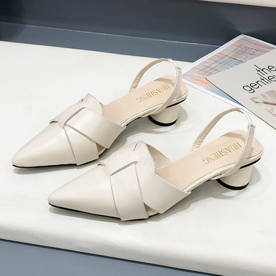 Ženske cipele Pumparice Špice Debele pete Proljetne ženske niske natikače Ležerne 2023. Velika gladijatorska peta Zapatos Mujer