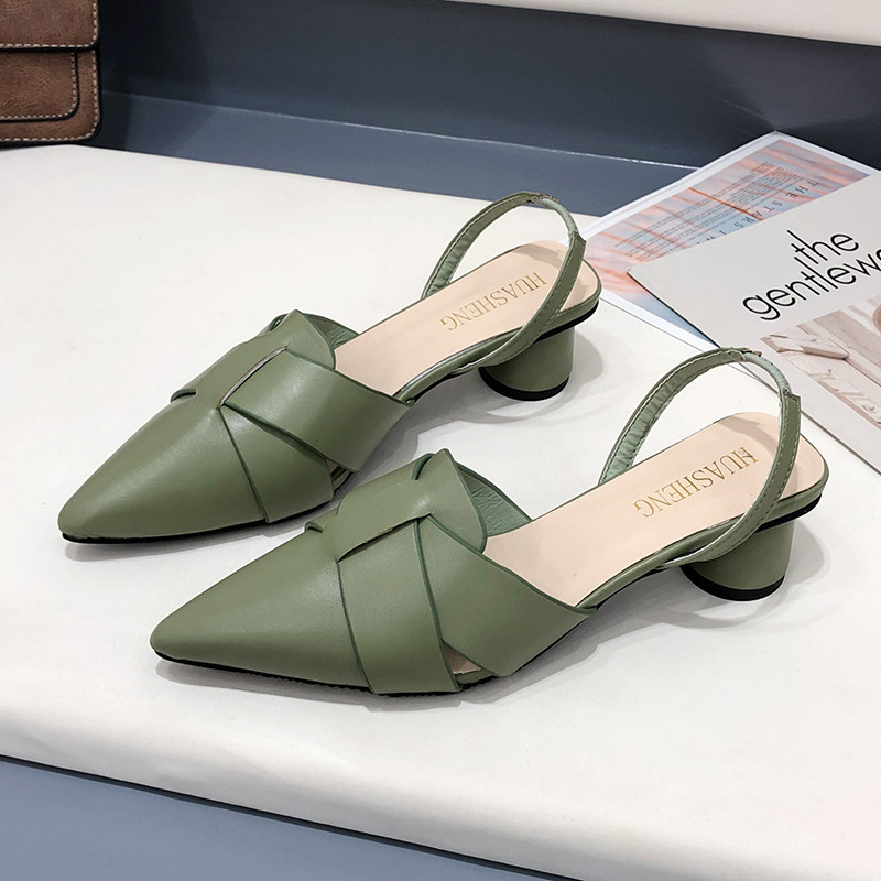 Ženske cipele Pumparice Špice Debele pete Proljetne ženske niske natikače Ležerne 2023. Velika gladijatorska peta Zapatos Mujer
