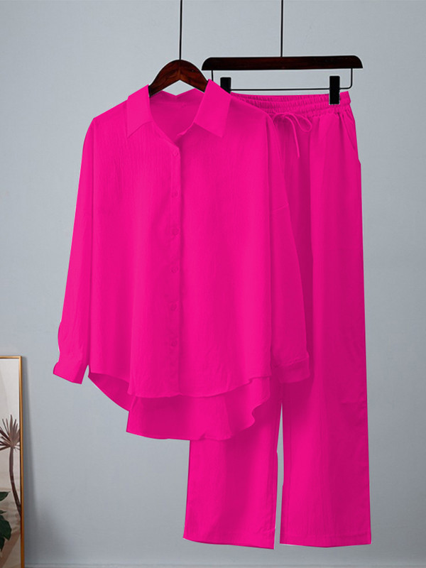 Set din două piese pentru femei, top și pantaloni, pantaloni largi și bluze, ocazional, pentru femei, ținute de toamnă 2023, haine