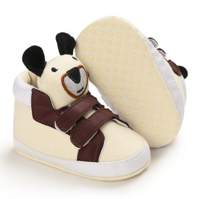 Κλασικό βρεφικό παπούτσι Αγόρι κορίτσι Μωρό χαριτωμένο πρόσωπο ζώων Casual Flat Sneaker First Baby Ankle Boot Βαμβακερά αντιολισθητικά ζεστά παπούτσια για περπάτημα