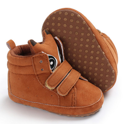 Κλασικό βρεφικό παπούτσι Αγόρι κορίτσι Μωρό χαριτωμένο πρόσωπο ζώων Casual Flat Sneaker First Baby Ankle Boot Βαμβακερά αντιολισθητικά ζεστά παπούτσια για περπάτημα