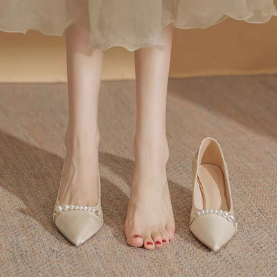 Γυναικεία παπούτσια 2023 Κόκκινα ψηλοτάκουνα γυναικεία καλοκαιρινά παπούτσια Sexy Pumps Νυφικό παπούτσι με τακούνι Beau Today Last AE