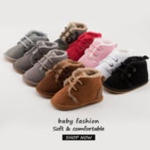 Νέα Snow Baby Booties Παπούτσια Boy Boy Girl Παπούτσια Κούνιας Χειμώνας Ζεστή Βαμβακερή Αντιολισθητική Σόλα Νεογέννητα νήπια First Walkers Παπούτσια