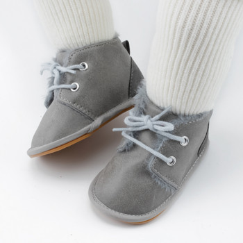 Нови снежни бебешки ботуши Обувки Обувки за бебе момче и момиче Обувки за детско креватче Зимни топли памучни противоплъзгащи подметки Обувки за първи път на новородено дете