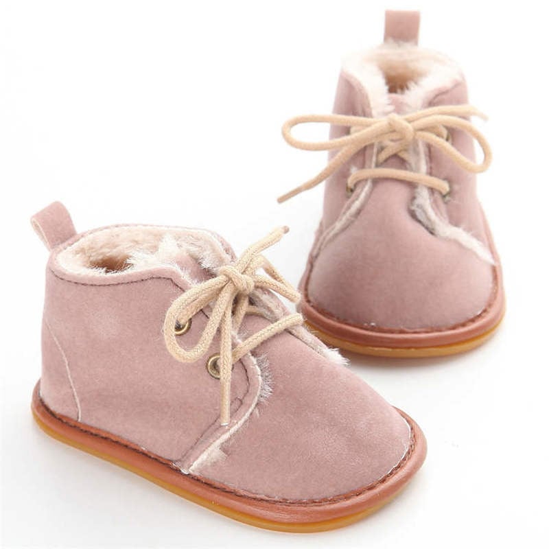 Νέα Snow Baby Booties Παπούτσια Boy Boy Girl Παπούτσια Κούνιας Χειμώνας Ζεστή Βαμβακερή Αντιολισθητική Σόλα Νεογέννητα νήπια First Walkers Παπούτσια