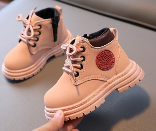 Bērniem Ādas zābaki Zēniem Apavi Pavasaris Rudens Bērnu Zābaki Modes Toddler Silti Ziemas Zābaki Meiteņu Zābaki Plīša siltumam