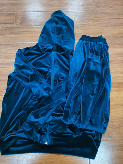 Ženska trenirka od baršuna, 2 komada, vintage kardigan sa šeširom i dugim ležernim hlačama, modna retro ženska trenirka