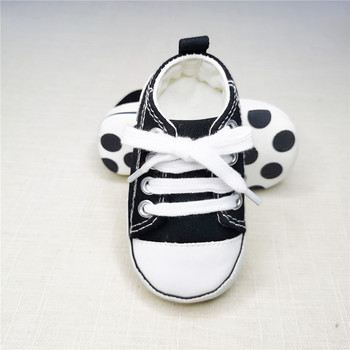 Нови платнени класически спортни маратонки Новородени момчета Момчета Първи обувки за прохождане Бебешки обувки с мека подметка Противохлъзгащи се
