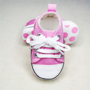 Нови платнени класически спортни маратонки Новородени момчета Момчета Първи обувки за прохождане Бебешки обувки с мека подметка Противохлъзгащи се