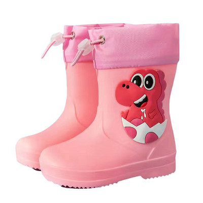 Blotona 3 farby Detské dievčenské chlapčenské gumáky s krásnym kresleným dinosaurom a zvieracím vzorom, nepremokavé gumáky pre deti