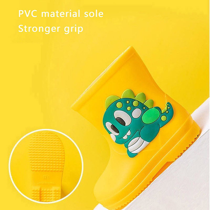 Blotona 3 farby Detské dievčenské chlapčenské gumáky s krásnym kresleným dinosaurom a zvieracím vzorom, nepremokavé gumáky pre deti