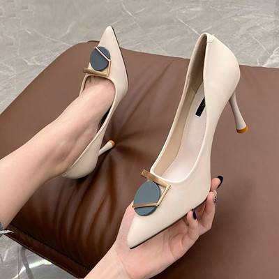 Ženska ljetna obuća Ružičaste cipele na super visoku petu za žene 2023. Stilito sa špicastim vrhovima Uredski šik i elegantan korejski stil Y2k A