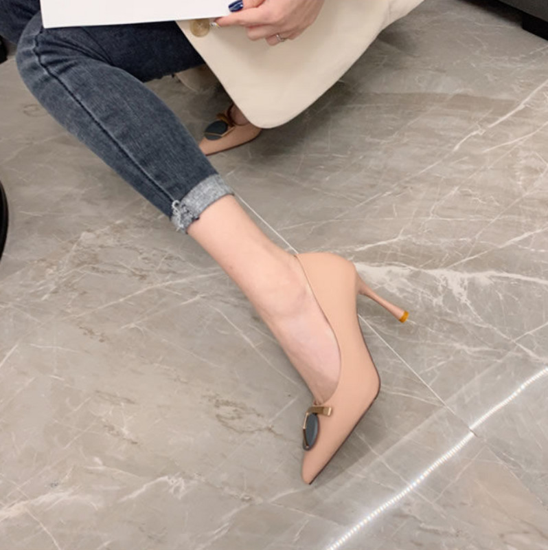 Ženska ljetna obuća Ružičaste cipele na super visoku petu za žene 2023. Stilito sa špicastim vrhovima Uredski šik i elegantan korejski stil Y2k A