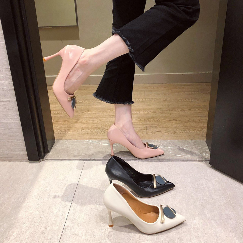 Ženska ljetna obuća Ružičaste cipele na super visoku petu za žene 2023. Stilito sa špicastim vrhovima Uredski šik i elegantan korejski stil Y2k A