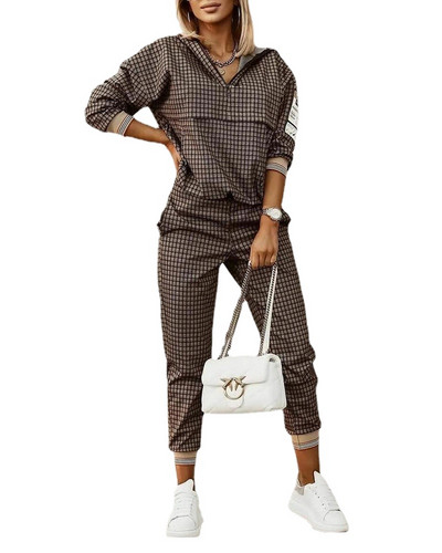 Módne ležérne nohavice s vreckami a zipsom, dámske obleky, dvojdielne súpravy, dámske outfity s dlhým rukávom, dvojdielna súprava s mikinou