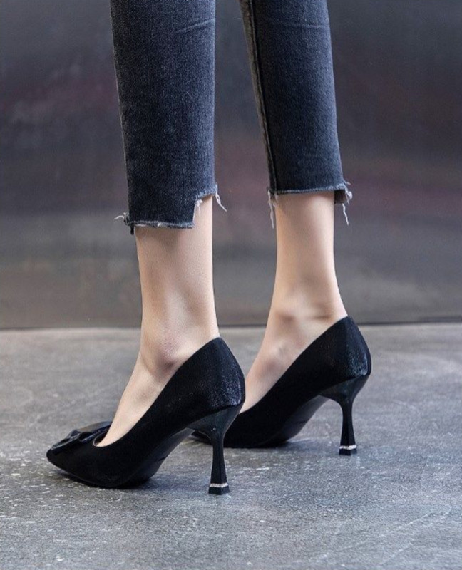 Ženska ljetna obuća Večernje cipele za žene 2023. Zelene visoke potpetice sa špicastim vrhovima Seksi na cipele s potpeticom Beau Today Genuine Mark E