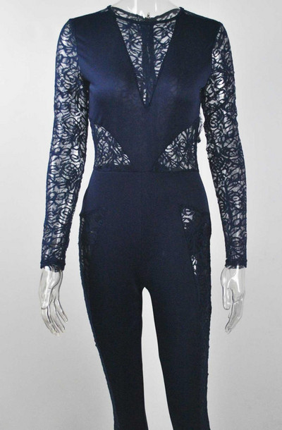 Μοντέρνα σέξι O λαιμόκοψη καλοκαιρινές γυναικείες ολόσωμες φόρμες Γυναικεία δαντέλα μακρυμάνικο κορμάκι Σέξι φόρμες προοπτικής