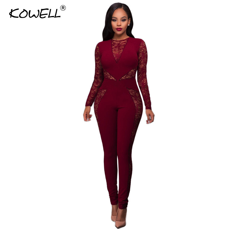 Μοντέρνα σέξι O λαιμόκοψη καλοκαιρινές γυναικείες ολόσωμες φόρμες Γυναικεία δαντέλα μακρυμάνικο κορμάκι Σέξι φόρμες προοπτικής