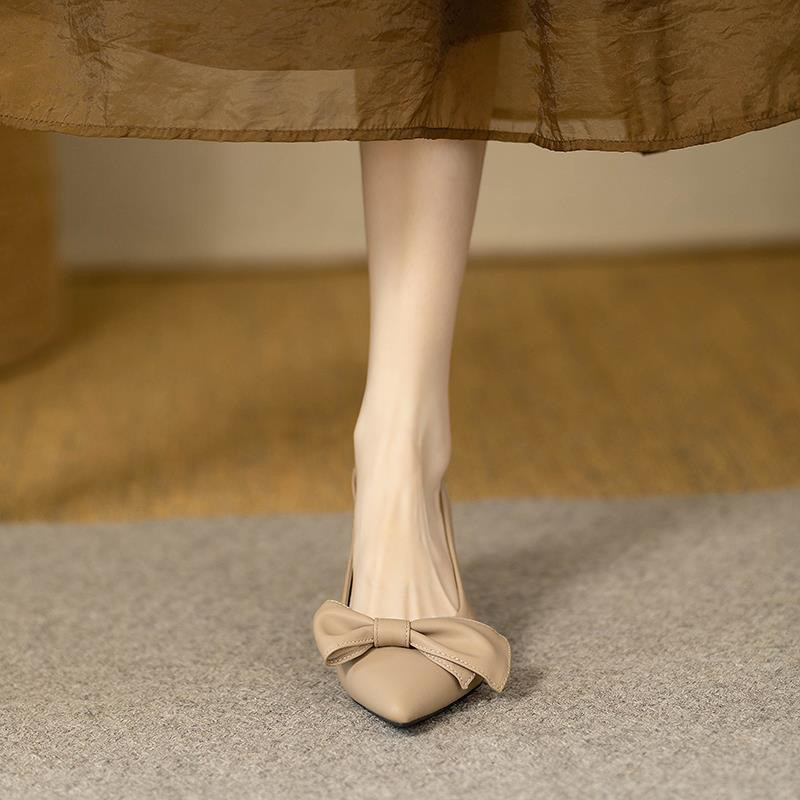 Cipele za žene 2023. Ljetna obuća za mladenke Ženska obuća na špic s mašnom na potpeticama Visoke potpetice Ležerne, udobne i elegantne