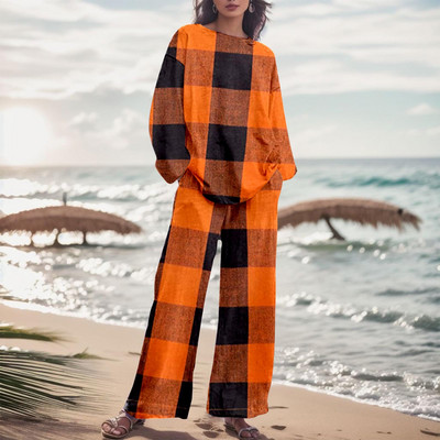 Dámska módna dvojdielna súprava s gradientnou farbou a nohavicami, jesenný oblek s prechodovou farbou 2023, voľné nadrozmerné elegantné tepláky