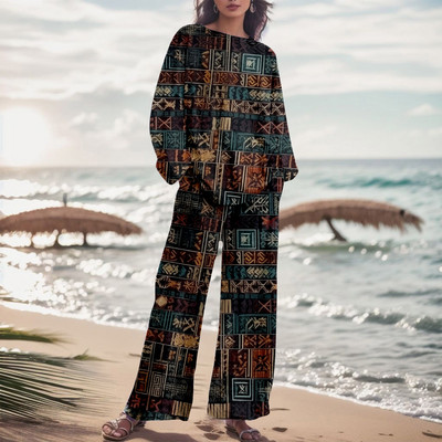 Dámska módna dvojdielna súprava s gradientnou farbou a nohavicami, jesenný oblek s prechodovou farbou 2023, voľné nadrozmerné elegantné tepláky