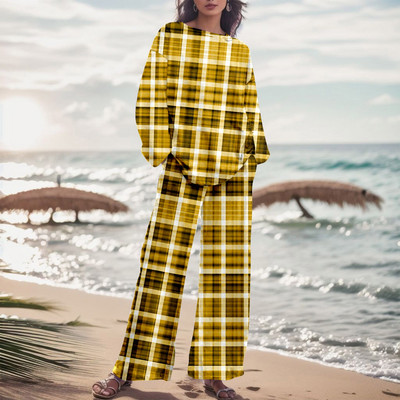 Dámska módna dvojdielna súprava s gradientnou farbou a nohavicami, jesenný oblek s prechodovou farbou 2023, voľné nadrozmerné elegantné tepláky