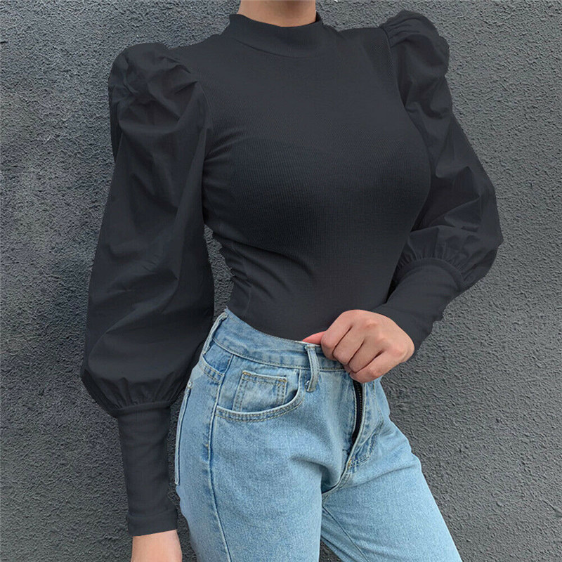 Dámske módne topy, slim fit ležérne košele s dlhým rukávom a elegantnou blúzkou, jednofarebné módne topy, kórejské módne oblečenie, jeseň