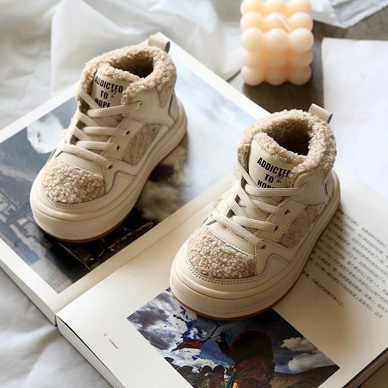 Vaikiški laisvalaikio batai rudens žiemos sniego batai berniukams Madingi odiniai minkšti neslystantys batai mergaitėms 21-30 sportiniai bėgimo batai