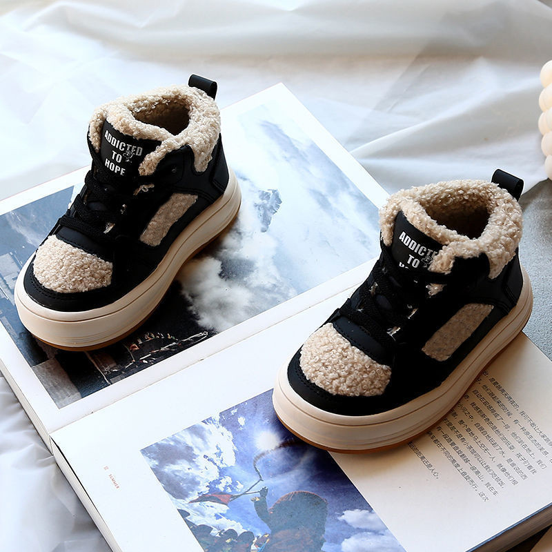 Vaikiški laisvalaikio batai rudens žiemos sniego batai berniukams Madingi odiniai minkšti neslystantys batai mergaitėms 21-30 sportiniai bėgimo batai