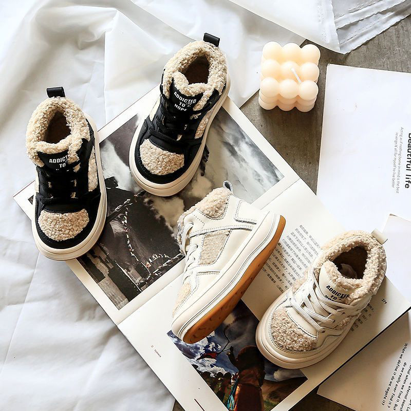 Vaikiški laisvalaikio batai rudens žiemos sniego batai berniukams Madingi odiniai minkšti neslystantys batai mergaitėms 21-30 sportiniai bėgimo batai